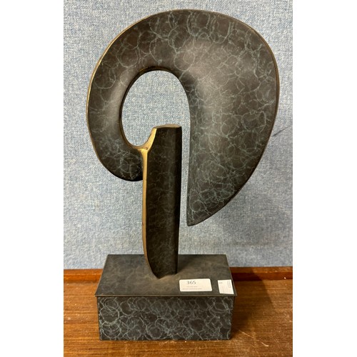 365 - An abstract bronze sculpture