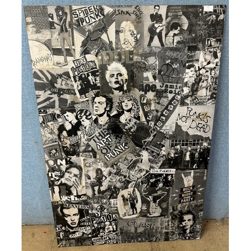 372 - A punk related collage sign