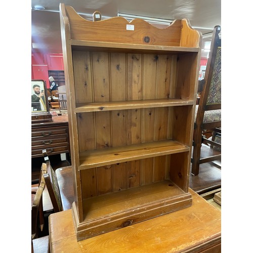 258 - A pine open bookcase