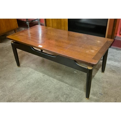 30 - A G-Plan Librenza tola wood and black coffee table