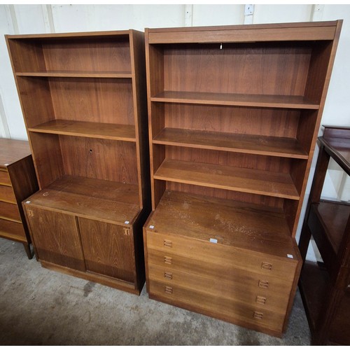 49 - A pair of Danish teak bookcases