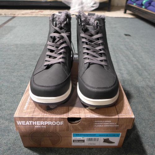 3236 - Pair of men's weatherproof dark grey boots, UK size 11 *This lot is subject to VAT