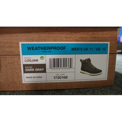 3237 - Pair of men's weatherproof dark grey boots, UK size 11 *This lot is subject to VAT