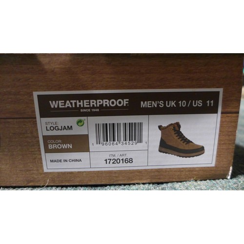 3249 - Pair of men's weatherproof brown boots, UK size 10 *This lot is subject to VAT