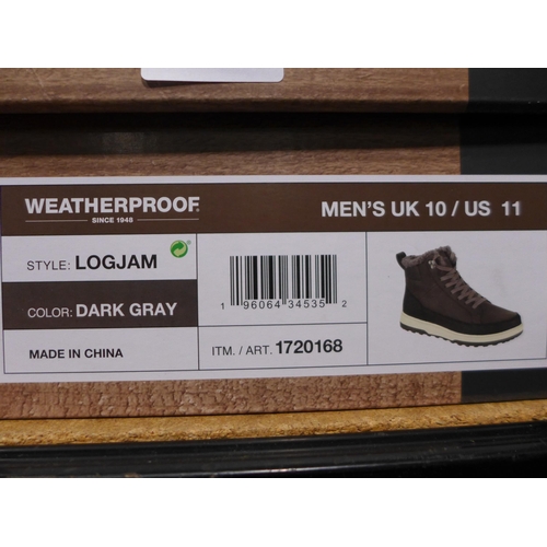 3250 - Pair of men's weatherproof dark grey boots, UK size 10 *This lot is subject to VAT