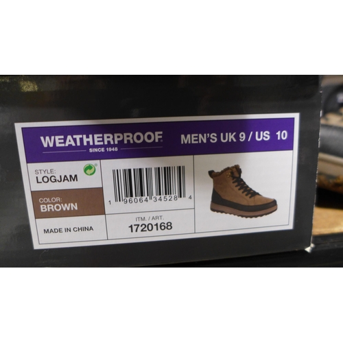 3255 - Pair of men's weatherproof brown boots, UK size 9 *This lot is subject to VAT