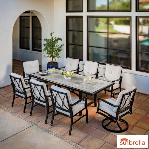 1470 - A Sunvilla Anita 9 piece Cushion Dining Set, original RRP £1249.99 + VAT