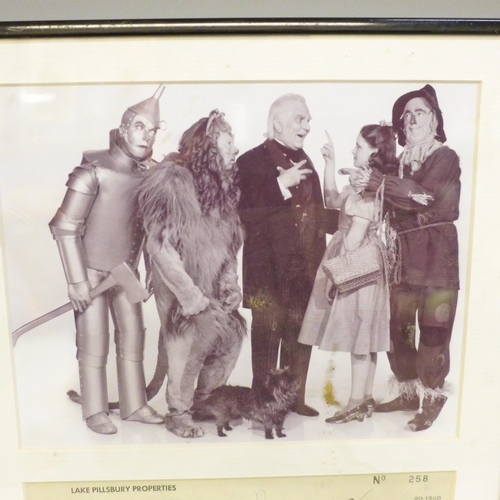 606 - A Jack Haley (Wizard of Oz) autograph cheque and photograph display with Rutland Autographs AFTAL re... 