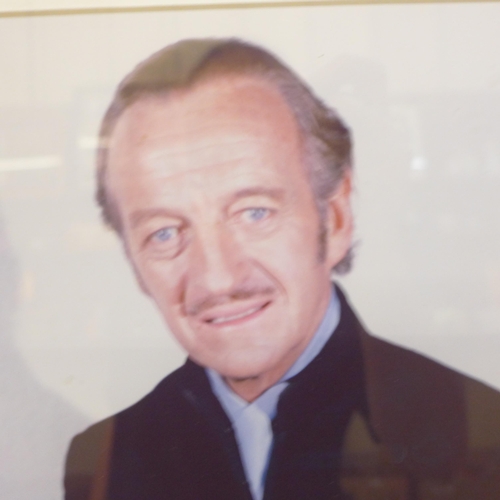 608 - A David Niven signed cheque and photograph display with Rutland Autographs AFTAL registered C.O.A.