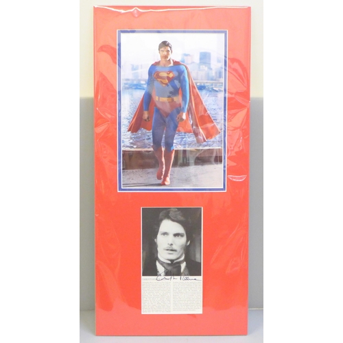 612 - A Christopher Reeve, Superman autograph display