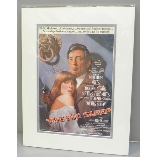 613 - A Robert Mitchum autograph display