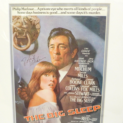 613 - A Robert Mitchum autograph display