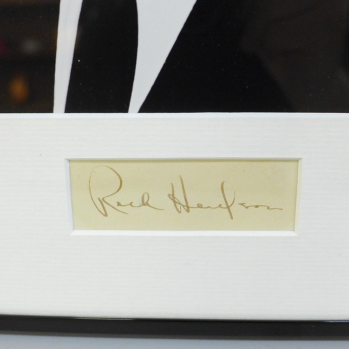 622 - A Rock Hudson, autograph and photograph display with Rutland Antiques AFTAL registered C.O.A.