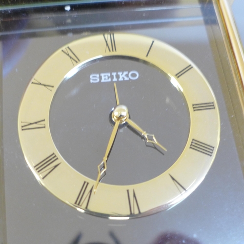 641 - Two clocks, Swiza with 8-day movement and Seiko, Seiko boxed