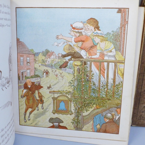 654 - Two hard bound volumes of R. Caldecott's coloured picture books, published by George Routledge and S... 