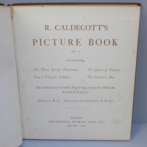 654 - Two hard bound volumes of R. Caldecott's coloured picture books, published by George Routledge and S... 