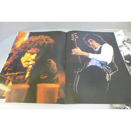 678 - A Queen Tour 82 official programme and a James Hunt News of The World black and white press photogra... 