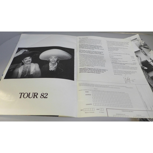 678 - A Queen Tour 82 official programme and a James Hunt News of The World black and white press photogra... 