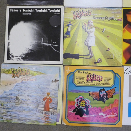 688 - A collection of twelve Genesis and a Phil Collins LP records