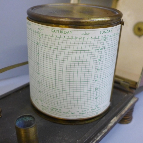 696 - An Edwardian marine copper thermograph