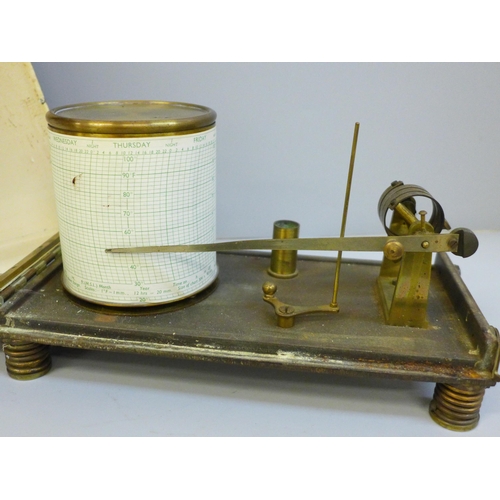 696 - An Edwardian marine copper thermograph