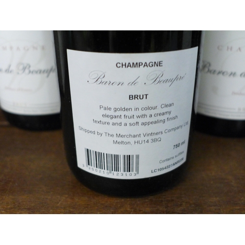 700 - Six bottles of Baron de Beupre champagne **PLEASE NOTE THIS LOT IS NOT ELIGIBLE FOR IN-HOUSE POSTING... 