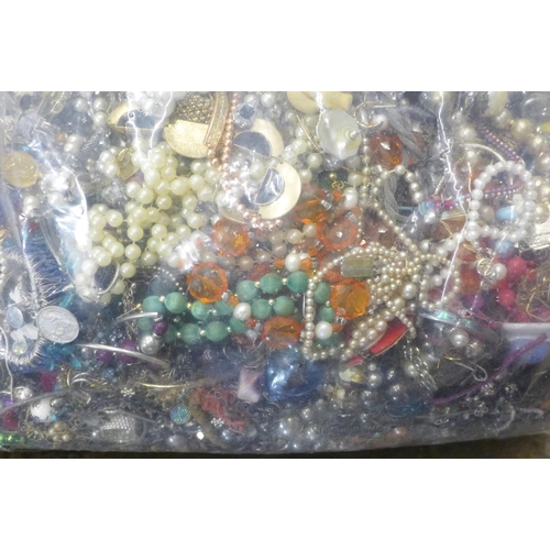 702A - A large bag of costume jewellery, approx 8kg