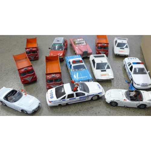 707 - A collection of die-cast vehicles including Dinky and Corgi, Chitty Chitty Bang Bang, James Bond 007... 