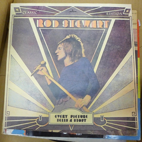 710 - Rod Stewart, Spandau Ballet, Queen, UB40 and other LP records, books and a Rod Stewart CD