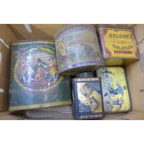 718 - A John Player wedge shaped Countrylife tobacco tin and four other tins