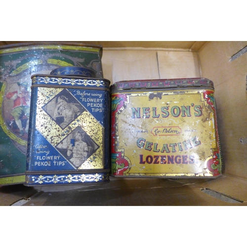 718 - A John Player wedge shaped Countrylife tobacco tin and four other tins