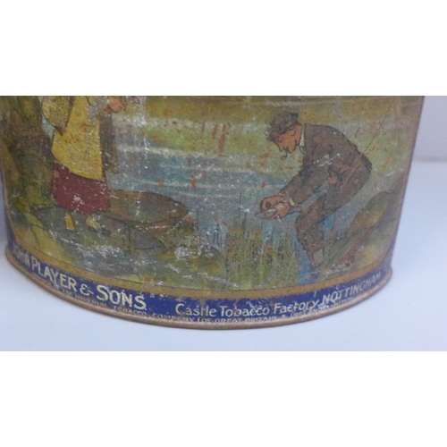 718 - A John Player wedge shaped Countrylife tobacco tin and four other tins