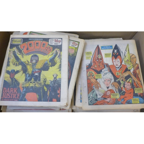 719 - Approximately 150 2000AD comics, 1980s