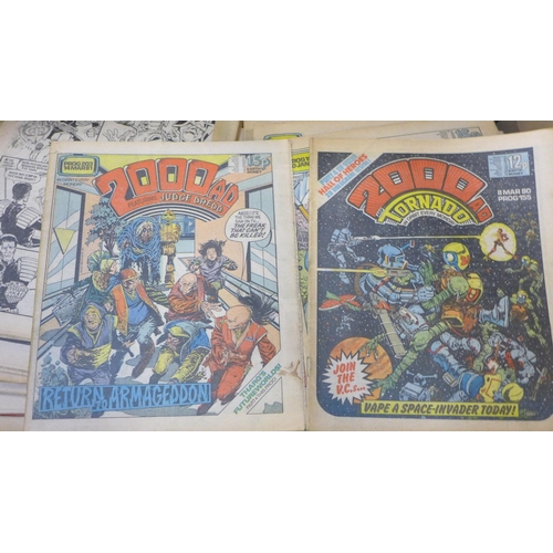 719 - Approximately 150 2000AD comics, 1980s