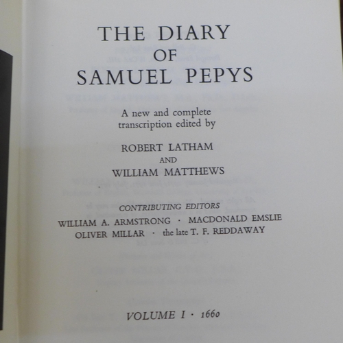 723 - The Diary of Samuel Pepys, no. 1-11, published 1970s/80s by G Bell & Sons Ltd