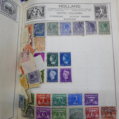 738 - A collection of stamp sheets and albums, and four new stamp collecting folders (hold 500 stamps each... 