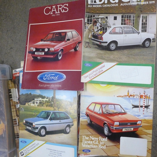 739 - Car brochures, booklets and stickers, 1960s and 1970s