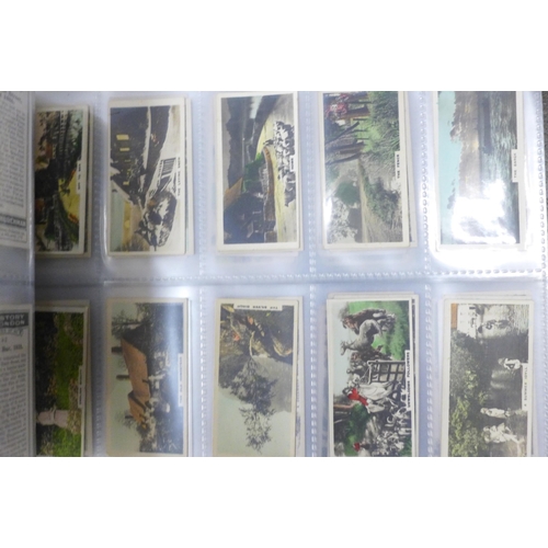 745 - Three albums of cigarette cards and silks including John Players, Ogdens, Kensitas, Gallaher and oth... 