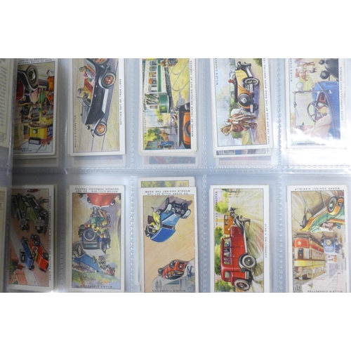 745 - Three albums of cigarette cards and silks including John Players, Ogdens, Kensitas, Gallaher and oth... 