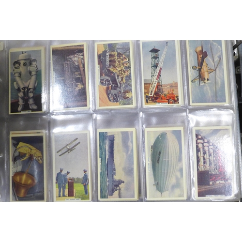 745 - Three albums of cigarette cards and silks including John Players, Ogdens, Kensitas, Gallaher and oth... 