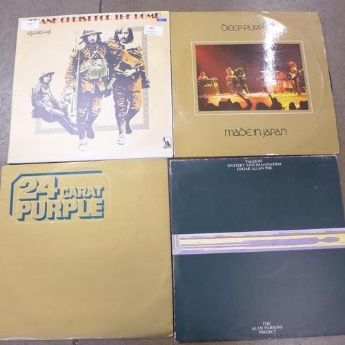 747 - Four LP records; Groundhogs, two Deep Purple and Alan Parsons Project