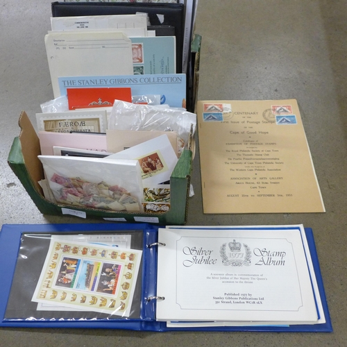 748A - Stamps; a box of stamps, covers, etc.