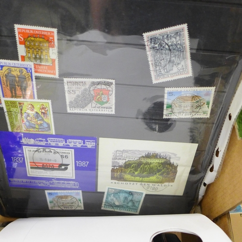 748A - Stamps; a box of stamps, covers, etc.