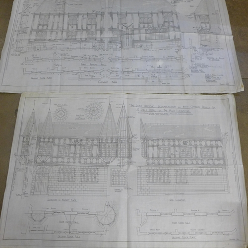 749 - A collection of architect's plans for Loughborough hostelries, 1922-34 including The Lord Nelson, Bu... 