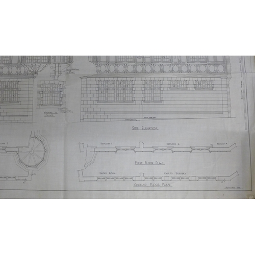 749 - A collection of architect's plans for Loughborough hostelries, 1922-34 including The Lord Nelson, Bu... 