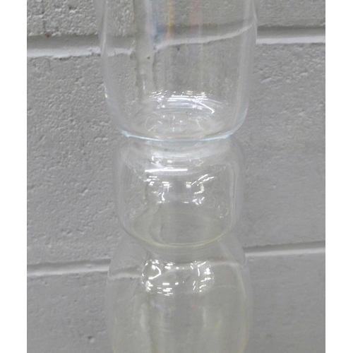 750 - A tall glass vase, 80cm **PLEASE NOTE THIS LOT IS NOT ELIGIBLE FOR IN-HOUSE POSTING AND PACKING**