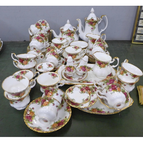 753 - A collection of Royal Albert Old Country Roses tea and coffee wares (coffee pot and milk jug a/f) **... 