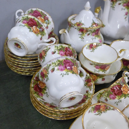 753 - A collection of Royal Albert Old Country Roses tea and coffee wares (coffee pot and milk jug a/f) **... 