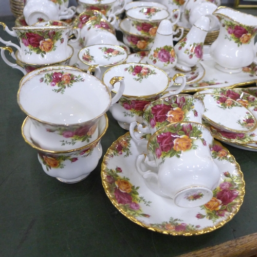 753 - A collection of Royal Albert Old Country Roses tea and coffee wares (coffee pot and milk jug a/f) **... 