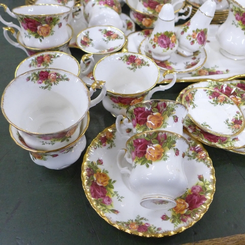 753 - A collection of Royal Albert Old Country Roses tea and coffee wares (coffee pot and milk jug a/f) **... 